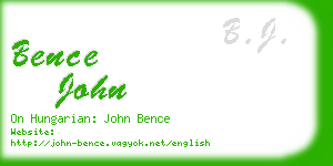 bence john business card